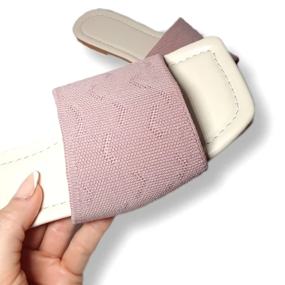 Sandals Women Shoes Slip-On Lightweight Casual Vacation Stretch Pink Shoes 7.5 - Picture 7 of 14